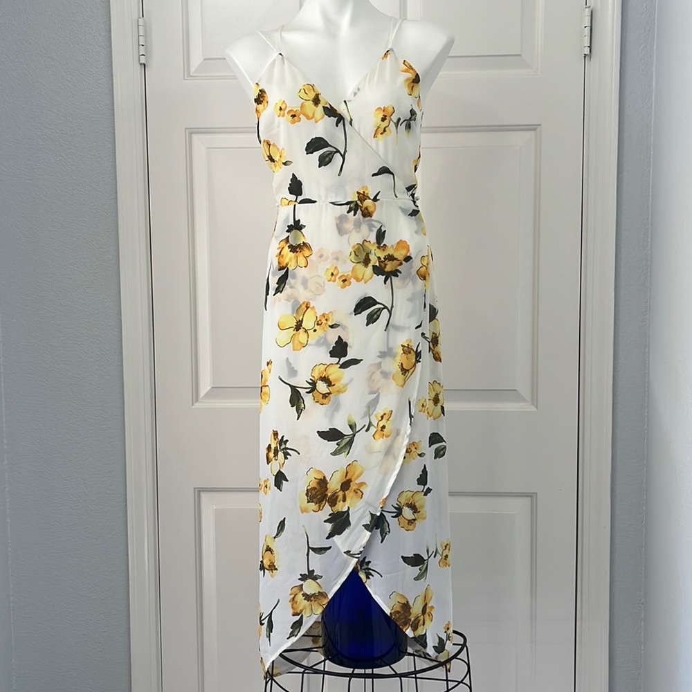 Homage Los Angeles Floral Wrap Dress Size S